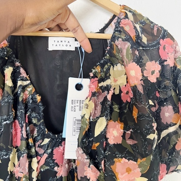 Tanya Taylor Mara Floral Print Flutter Sleeve Mini Dress - Picture 5 of 9